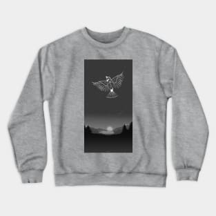 Black eagle linear geometric style Crewneck Sweatshirt